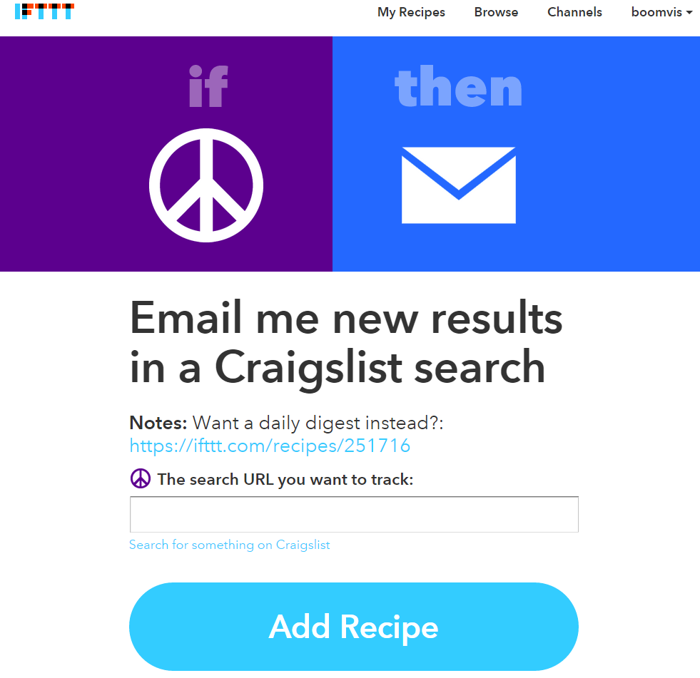 Craigslist IFTTT