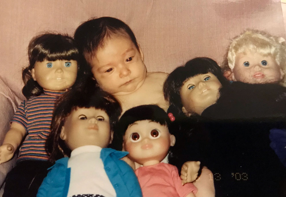 baby with dolls